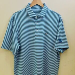 Vineyard Vines Men's Bradley Stripe Polo Size Large Light Blue/White Stripe